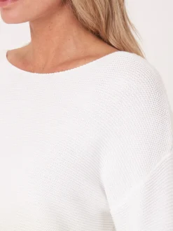 Rippenstrickpullover Aus Reiner Baumwolle Mit Dip-Dye-Druck