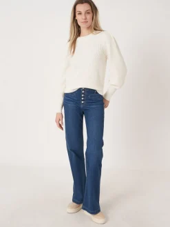 Rippstrick-Pullover Aus Merinowolle Mit Plissierten Schultern