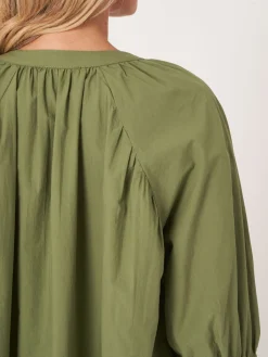 Ruschenbluse Aus Reiner Baumwolle