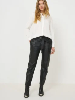 Seidenbluse Mit Mandarin-Kragen