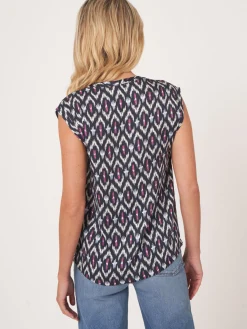 Seidentop Mit Ikat-Print