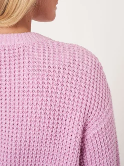 Strickjacke Aus Größem Rippenstrick Mit Puffarmeln