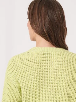 Strickjacke Aus Größem Rippenstrick Mit Puffarmeln
