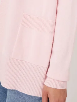 Strickjacke Aus Kaschmir-Seidenmischung Mit Offener Vorderseite Und Taschen
