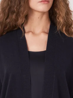 Strickjacke Aus Kaschmir-Seidenmischung Mit Offener Vorderseite Und Taschen