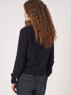 Strickjacke Aus Reiner Baumwolle In Rippstrick
