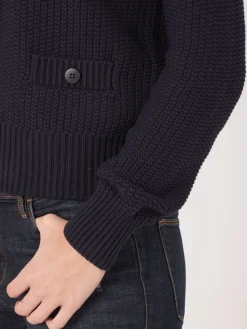 Strickjacke Aus Reiner Baumwolle In Rippstrick