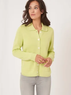 Strickjacke Mit Hemdkragen Und Taschen