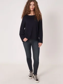 Strickpulli Mit Breitem Rippensaum