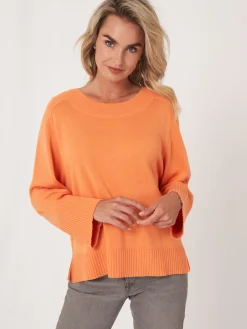 Strickpulli Mit Breitem Rippensaum