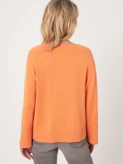 Strickpulli Mit Breitem Rippensaum