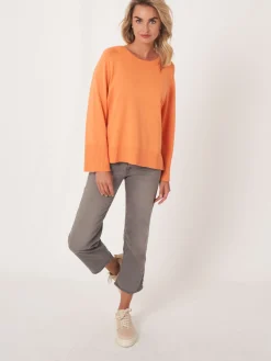 Strickpulli Mit Breitem Rippensaum