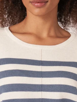 Strickpullover Aus Baumwollmischung Mit Streifen