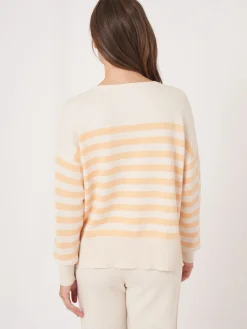 Strickpullover Aus Baumwollmischung Mit Streifen
