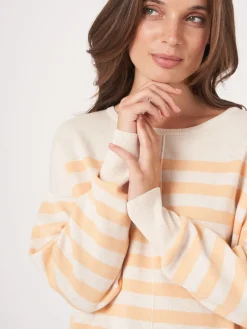 Strickpullover Aus Baumwollmischung Mit Streifen