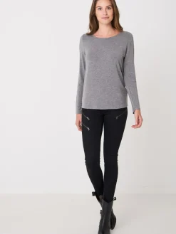 Tailliertes Basic Longsleeve