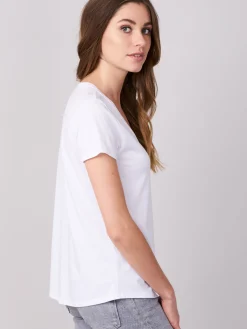 T-Shirt Mit V-Ausschnitt Und Brusttasche