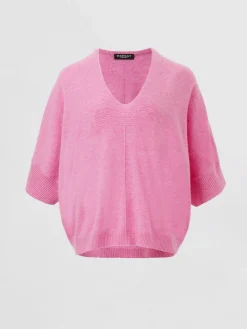 Ubergroser Armelloser Bio-Kaschmir-Pullover