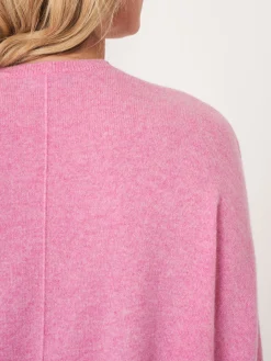 Ubergroser Armelloser Bio-Kaschmir-Pullover