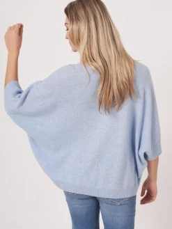 Ubergroser Armelloser Bio-Kaschmir-Pullover