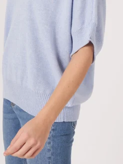 Ubergroser Strickponcho Aus Kaschmir-Seidenmischung