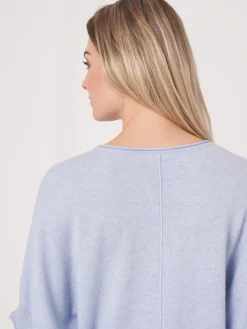 Ubergroser Strickponcho Aus Kaschmir-Seidenmischung