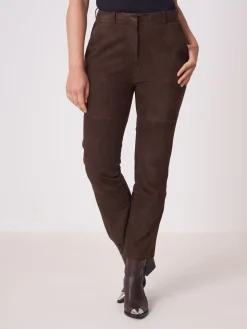 Weite Wildlederhose