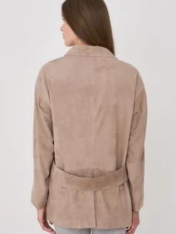 Wildleder-Blazer Mit Lockerem Sitz