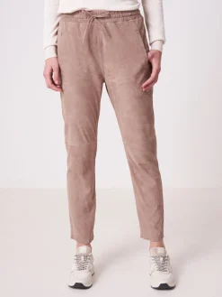 Wildlederhose Mit Elastischer Taille
