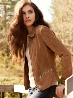 Wildlederjacke Mit Reisverschluss
